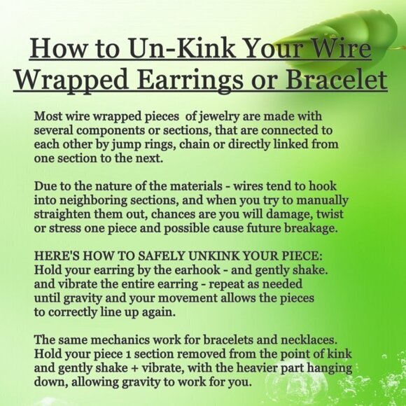 How to Safely Un-Kink Your Wire Wrapped Jewelry